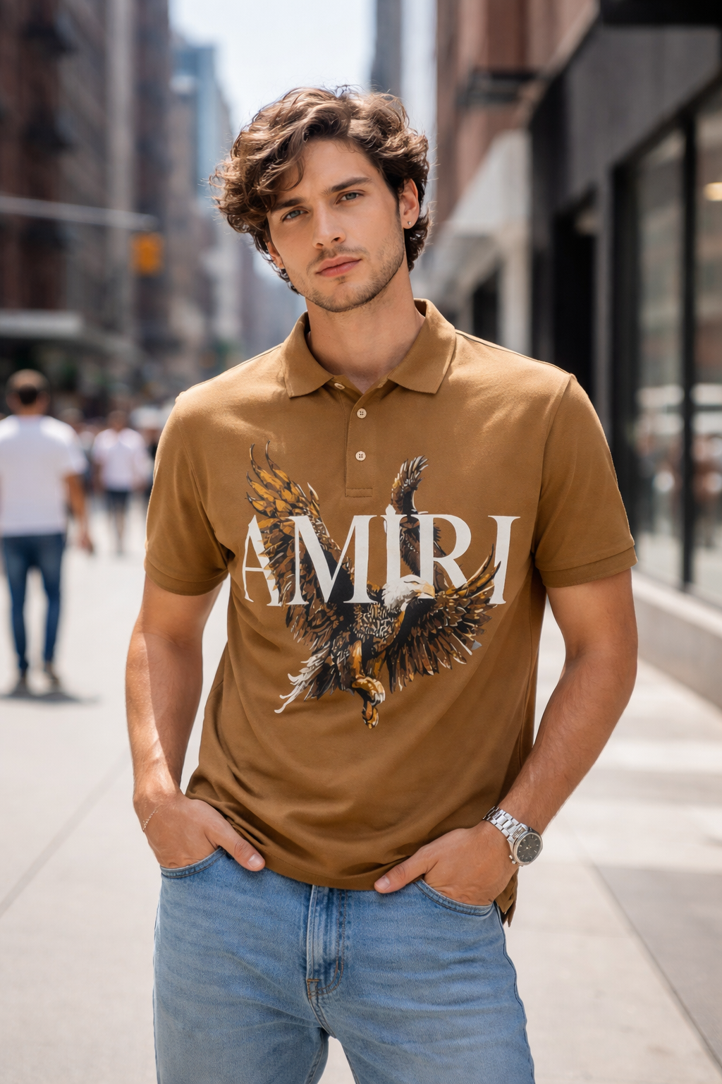 Elite Eagle Graphic Premium Polo T-Shirt
