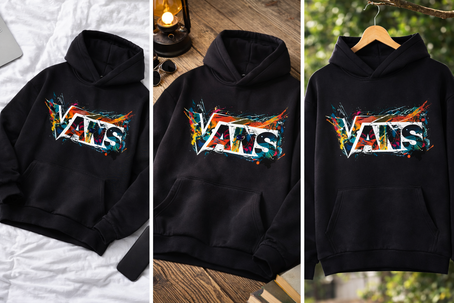 “VATS Splash Art Premium Black Hoodie”